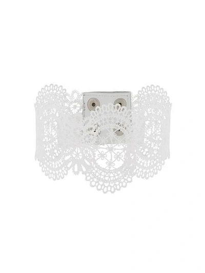 Shop Manokhi Katherine Lace Choker In White