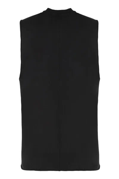 Rick Owens Tank Top In Cotton In Black