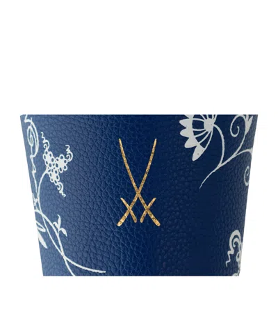 Meissen Leather Coffee Cuff In Blue