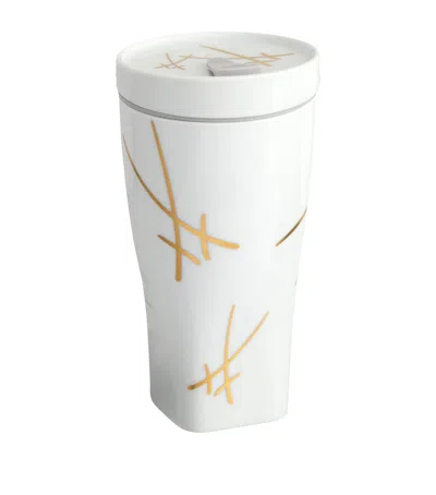 Meissen Crossed Swords Coffee To Go Travel Mug In White