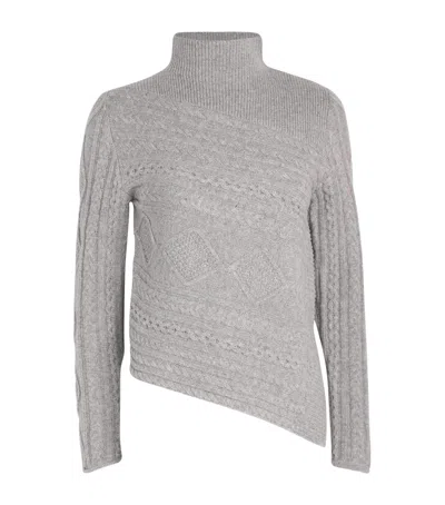 Staud Wool-blend Rollneck Sweater In Gray