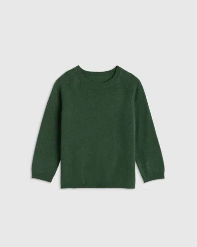 Quince Washable Cashmere Crewneck Sweater In Green