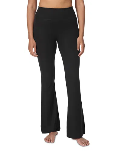 Sweaty Betty Glow Flex Rib Flare Pants In Black