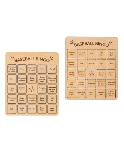 Uncommon Goods Baseball Bingo Set Of 2 By Woodtech - Suitable For All Ages In Multi