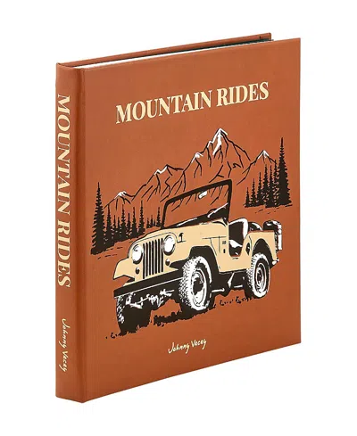 Graphic Image Mountain Rides By Johnny Vacay Leather Bound Book In Brown