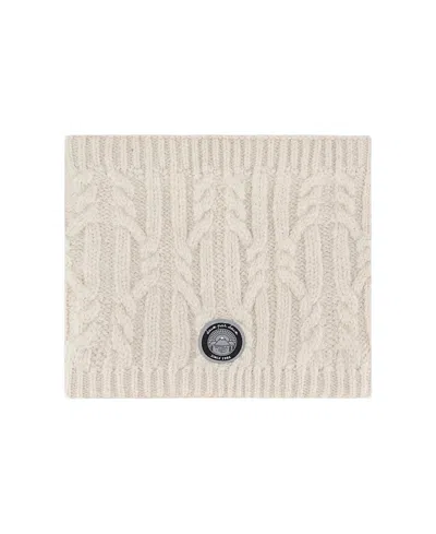 Deux Par Deux Unisex Lined Winter Neckwarmer - Little Kid, Big Kid In White