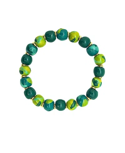 Kazuri Dreamscape Amulet Bracelet In Green