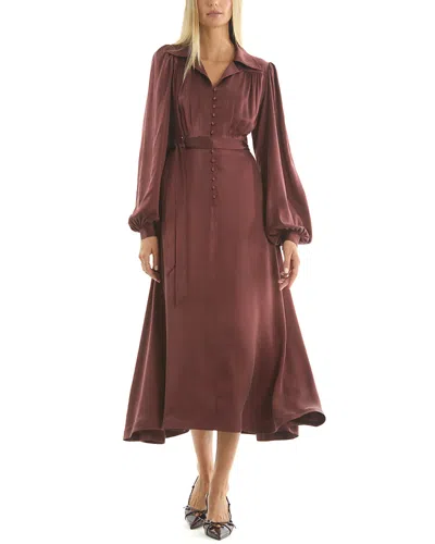Secret Mission Polly Dress In Burgundy