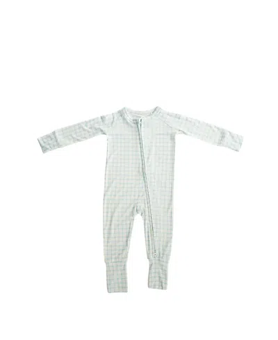 Motette Boys' Coastal Check Bamboo Sleeper - Baby In Gray