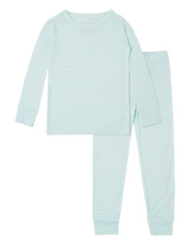 Motette Boys' Cloud Stripe Pajama Set - Baby, Little Kid In Blue