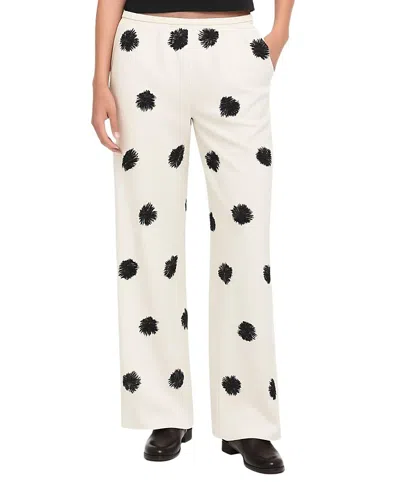 Nocturne Embellished Bootcut Pants In White