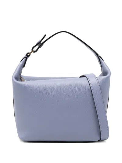 Valextra Mochi Leather Pouch In Blue