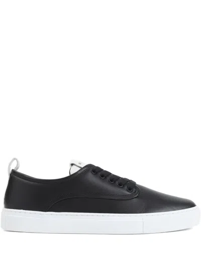 Givenchy New City Leather Low Sneakers Shoes In Black
