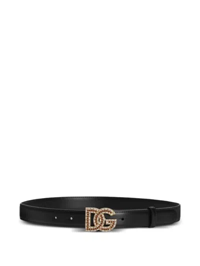 Dolce & Gabbana Women Leather Belt In Black