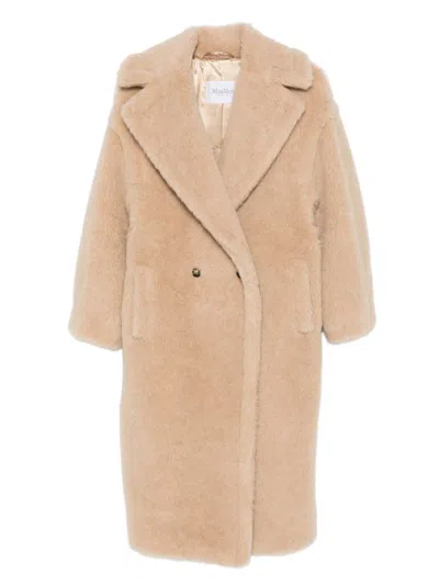 Max Mara Double-breasted Coat In Sand