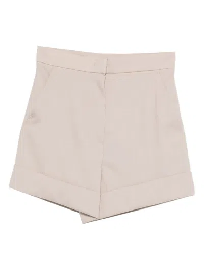 Max Mara Wool Shorts In Pink