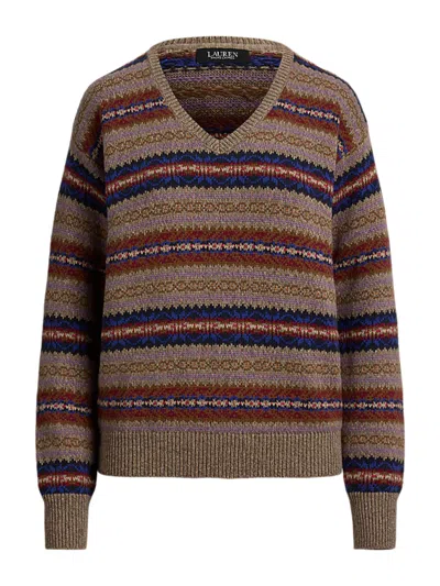 Ralph Lauren Lauren  V-neck Sweater In Multi