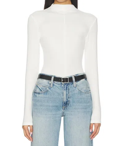Pistola Dara Long Sleeve Funnel Neck Top In Ecru In White