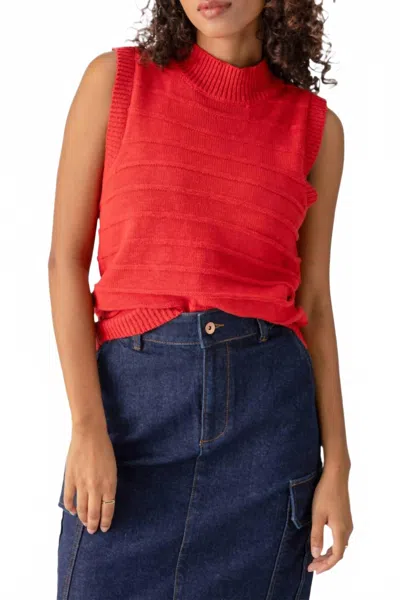 Sanctuary Life Is Easy Shell Blouse In Cherry Red In Red