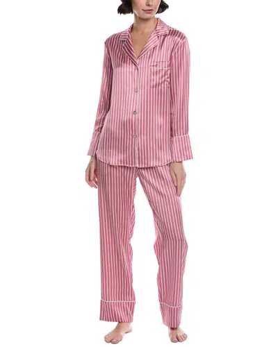 Petite Plume 2pc Silk Pajama Set In Multi