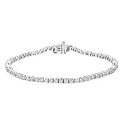 Vir Jewels 3 Cttw Lab Grown Diamond Tennis Bracelet In Sterling Silver 7 Inch For Women In Metallic