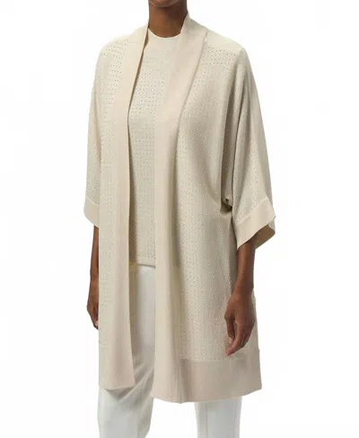 Joseph Ribkoff Sweater Knit Cover-up With Iron-on Detail In Beige In Brown