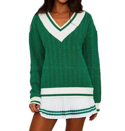 Beach Riot Montana Cable Stitch Sweater In Forest Park