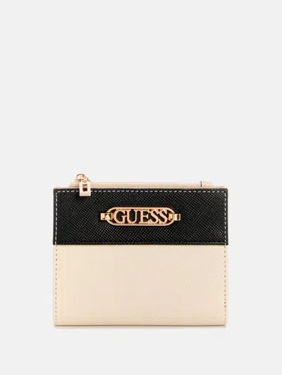 Guess Factory Jayla Snap Wallet In Brown