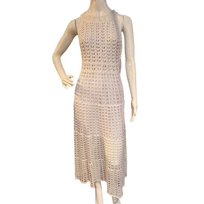 Aurora Women's Dawn Crochet Midi Dress In White In White