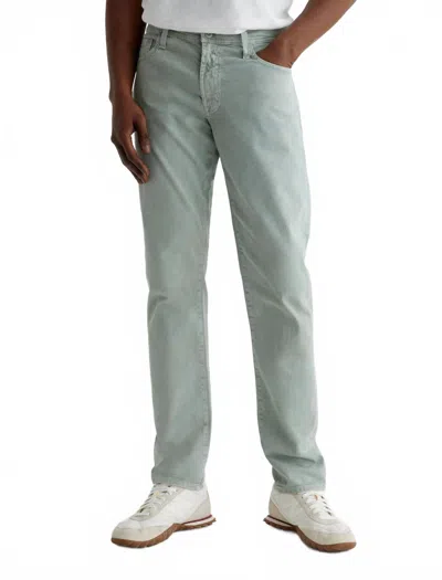 Ag Tellis Modern Slim Pant In Sulfur Matcha Latte In Green