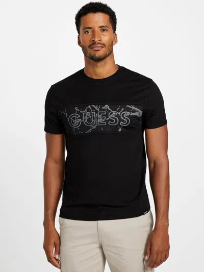 Guess Factory Atlas Crewneck Logo Tee In Black