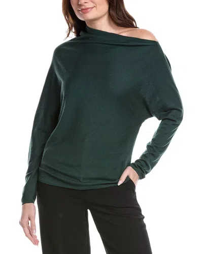 Lafayette 148 Asymmetric Sweater In Green