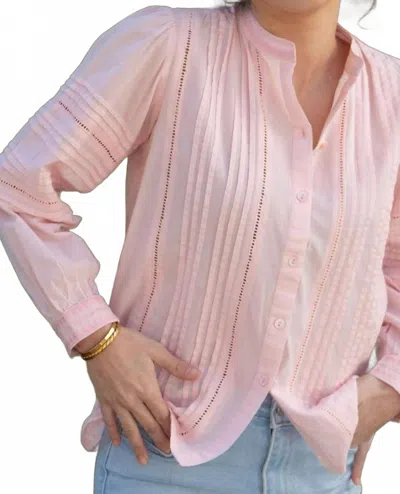 Ex-voto Olivia Blouse In Shell Pink In Multi