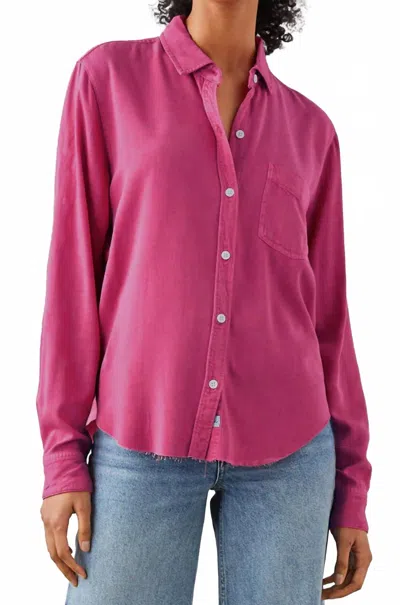 Rails Ingrid Raw Shirt In Hibiscus In Pink