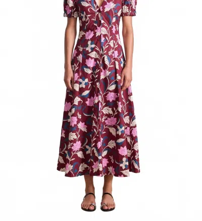 Apiece Apart Dia Maxi Dress In Essa Floral Merlot Efmer In Multi