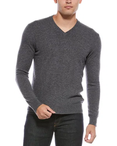 Quinn Cashmere V-neck Sweater In Gray
