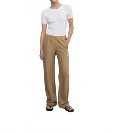 Enza Costa Pointelle Essential Short Sleeve Top In White In White