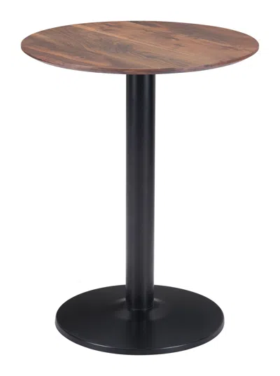 Hivvago Alto Bistro Table Brown & Black In Brown