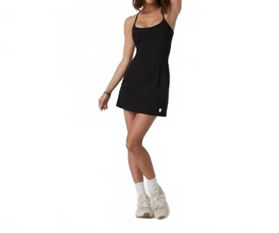 Vuori One Shot Tennis Dress In Black In Black
