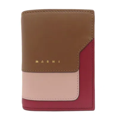 Pre-owned Marni Pink Color Leather Wallet (bi-fold) () In Multi
