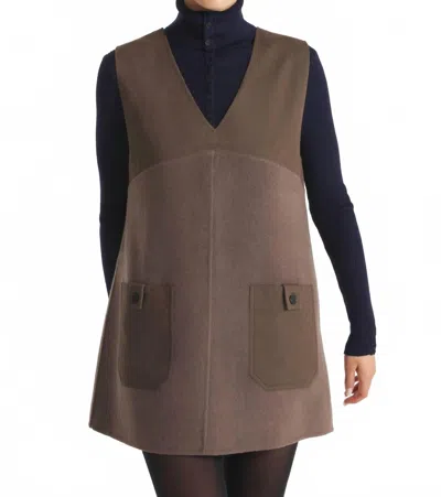 Le Mont Saint Michel Rhekya Mini Dress In Brown In Brown