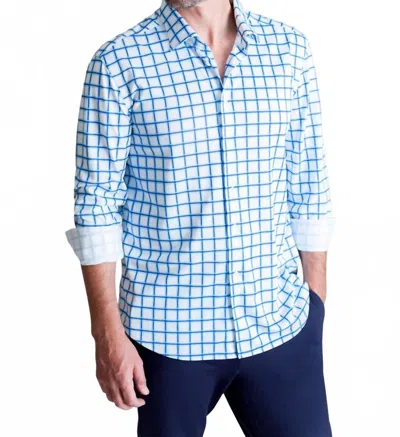 Buki Boswell Tech Button Down Shirt Shirt In Blue In Blue