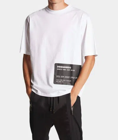 Dsquared2 Loose Fit T-shirt In White In White