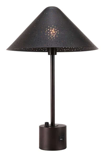 Hivvago Cardo Table Lamp Bronze In Black