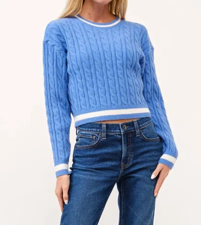 Cielo Houston Cropped Sweater In Blue In Blue