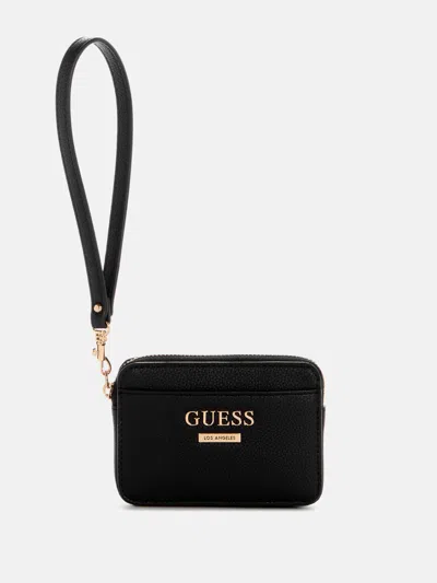 Guess Factory Tyra Card Case Wristlet In Black