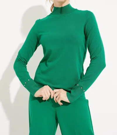 Joseph Ribkoff Mock Neck Sweater In Green In Green