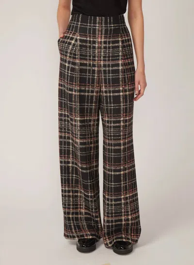 Gilner Farrar Milena Pants In Black Plaid In Brown