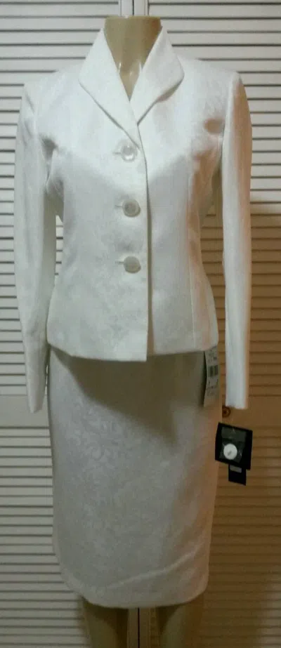 Le Suit Women's Mystic Legend Skirt & Blazer In Vanilla Ice In Multi