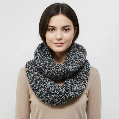 Truedames Chunky Cozy Knit Infinity Scarf In Gray